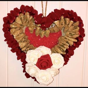 Classic Valentines style heart wreath